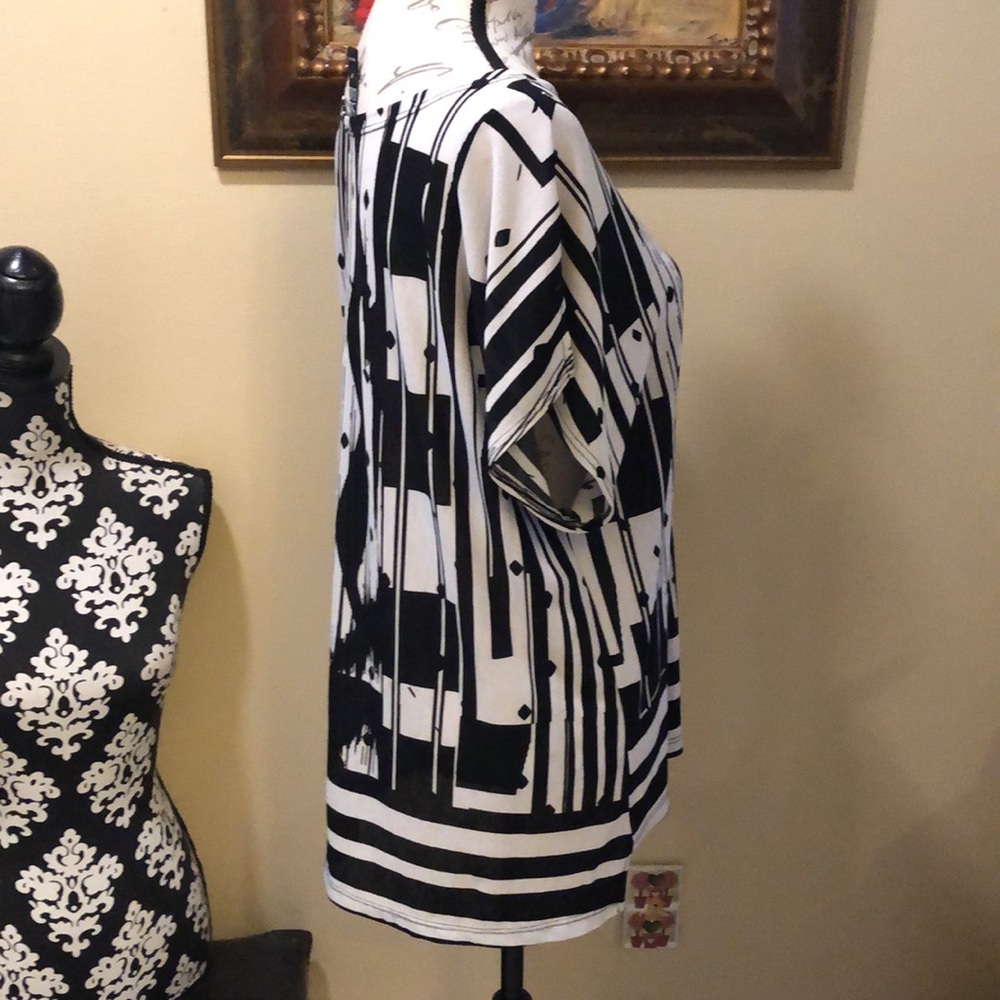 Clara Sun Woo Comfy Mesh Stretchy Abstract Print … - image 3